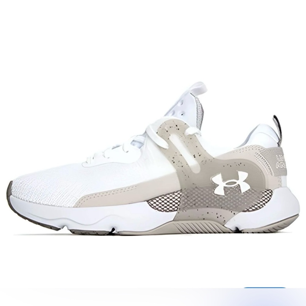 Under Armour White & Beige Slip-On Athletic Trainer